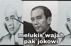 Gambar Pak Jokowi Pakai Pensil